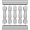 Ekena Millwork Fiberthane Oxford Balustrade Railing Kit, Style N (7 5/8" On-Center Spacing to Pass 4" Sphere Code) BALK38X036OXN - alternate 4